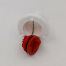 Deck Filler For FUEL 38mm (1.1/2") Socket White Nylon Red CAP Boat Motorhome