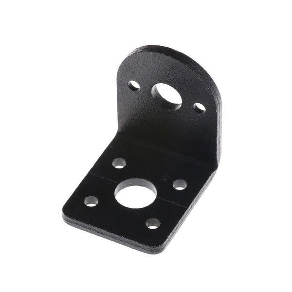 Black Metal L Shaped Mounting Bracket Holder for 25mm Gear Motor   Z