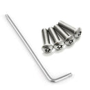 4x Car Universal Anti Theft Anti-Tamper Security License Plate Screw Stainless