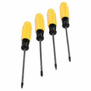 4 Pcs Yellow Handle Magnetic Tip T5 T6 T8 T10 Torx Screwdrivers C2E9
