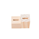 2pcs Wood Ring Display Jewelry Stand Display Rack Unfinished Quartet Shape