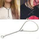 Gothic Choker Punk Necklace Chain Hollow Round Ring Pendant Women Men Jewelr 3C