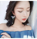 Summer Asymmetric Butterfly Alloy Earrings Long Paragraph Wing Earrings Jewelry