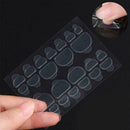 10pcs Double-Sided Adhesive Transparent Seamless Nail Jelly Gloss Clip Stickers