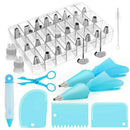 42PCS Cake Decorating Tools Set Kit Bags Tips Pastry Bag Nozzles Baking Su AFF