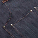 Unisex Pocket Antifouling Denim Cloth Work Apron Cafe Kitchen Cooking Bibs