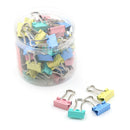 60Pcs 15mm Colorful Metal Binder Clips File Paper Clip Holder Office Supplies M&