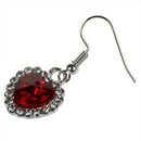 Women's Heart of Ocean Hook Earrings Dangle Earrings Red