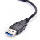 USB 3.0 to 2.5" SATA Hard Drive Adapter Cable-SATA to USB 3.0 Converter-Black  Z