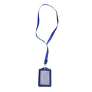 10Pcs PU Leather Pocket ID Card Pass Badge Holders Case With Neck Strap Lan Q6Q4