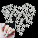 50Pcs Flower Design Nail Art Tips Shiny Rhinestone Decoration Manicure for WRT