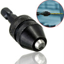 0.3-3.6mm Impact Driver Keyless Drill Bit Chuck Adapter Converter 1/4