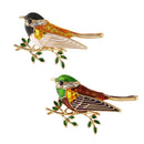 2pcs Women Alloy Cute Collar Pin Badge Corsage Bird Animals Brooch Jewellery