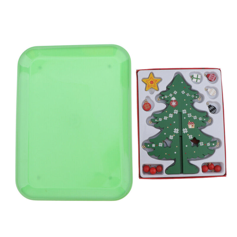 Creative Wood Building Blocks Christmas DIY Tree Set for Kids Children Men