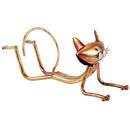 Yoga Cat Wine Rack Metal Wine Holder Wine Shelf Sculpture Practical Sculptu