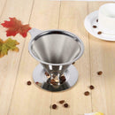 Double Layer Stainless Steel Pour Over Coffee Dripper Coffee Filter Basket Tool