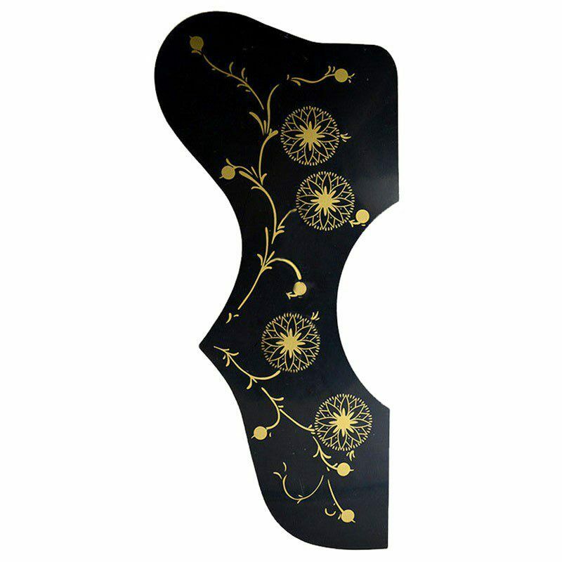 Flower Decoration EJ200 Style Acoustic Guitar Pickguard, Black