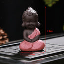 Lovely Little Buddha Statue Monk Kung Fu Tea Pet Statuette Home Ornament