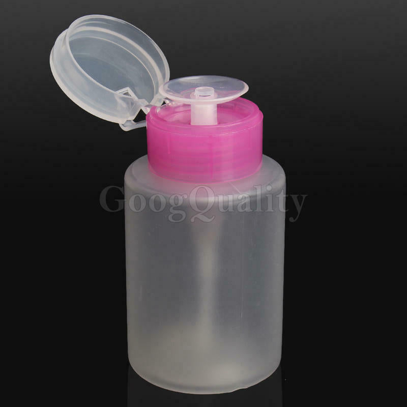 120ML Pink Pump Dispenser Bottle Nail Art UV GEL Polish Remover Acrylic Liquid