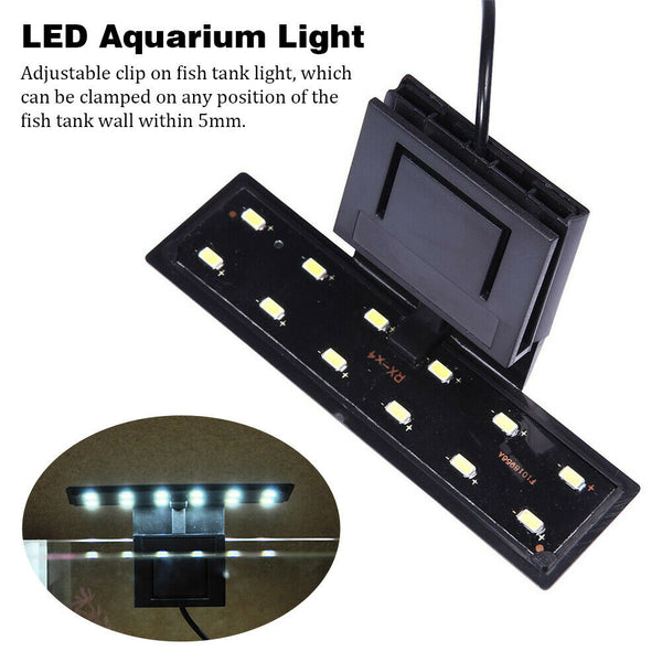 Durable Coral Clip On Fish Tank Lamp For Plants LED Aquarium Light Landscape