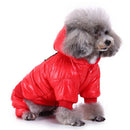Pet Dog Cat Hoodie Jacket Winter Warm Windproof Costume Coat Red