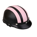 Motorcycle Motorbike Open Face Helmet Visor with Goggles - Pink