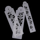 3PCS Tree Vine Leaves Fondant Cake Stencil Mould Border Lace DecorTEUS