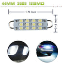 10x 6000K White 44mm 12-SMD Rigid Loop LED Dome Door Interior Light Bulb OZ