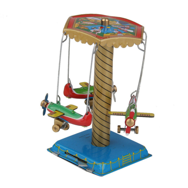 Wind Up Airplane Clockwork Tin Toys Artware Gift for Kids Party Favors
