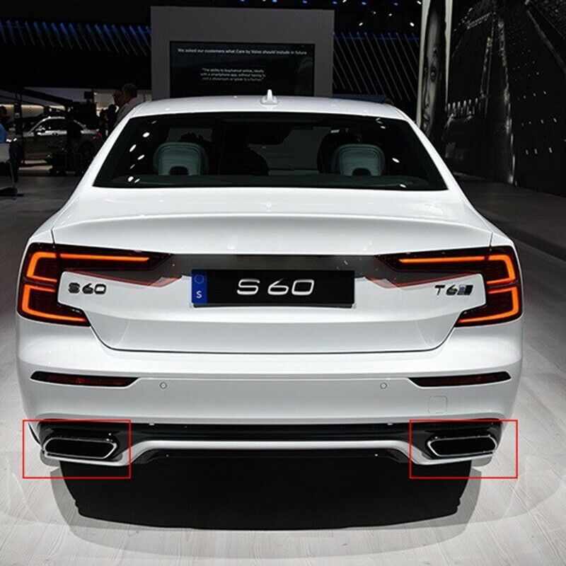 Stainless Steel Car Exhaust Pipe Tail Throat Decor Frame Trim Cover Liner A A6Z8