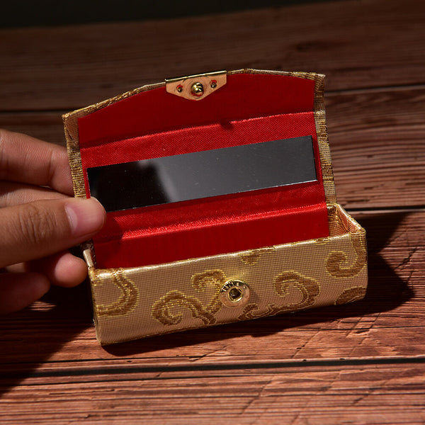 Fashion 9*3.5cm Lipstick Case Holder With Mirror Inside&Snap-On Closu BNAUFS Ew