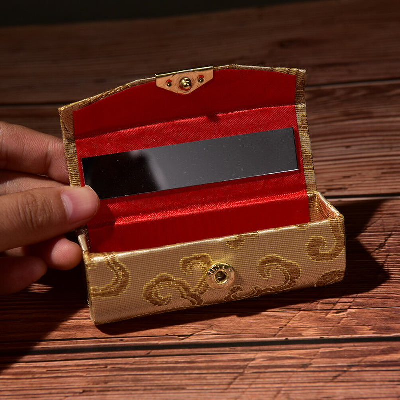 Fashion 9*3.5cm Lipstick Case Holder With Mirror Inside&Snap-On Closu BNAUFS Ew