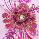 Flower Sequin Embroider Drilling Bridal Lace Broochel Sequins Applique Flow