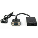 VGA Male to HDMI Female Converter Adapter Cable With Audio Output for PC laptoME