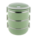 Stainless Steel Thermal Meal Lunch Box Insulated Bento Picnic Camping Green