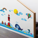 Ocean Underwater World Waterproof Self-Adhesive Wall Stickers DIY Decals