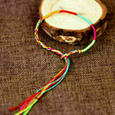 9X Hippie Colorful Braided Bracelet String Wristband Ankle Bangle Lucky-Cha B4Q3