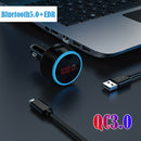 AD-961 Car Bluetooth FM Transmitter Hands Free MP3 Player QC3.0 USB Charger Tool