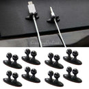 8Pcs Adhesive Wire Cord Cable Drop Clips Desk Tidy Organizer Holder Line Fixer