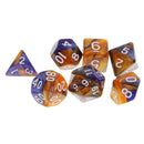 Pack of 14 Double Color Multi-sided Dice D20 D12 D10 D8 D6 D4 Die for Party Bar