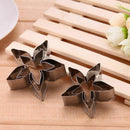 7pcs/set Stainless Steel Rose Flower Petal Calyx Cake Cutter Slicer Set Pas F4S8