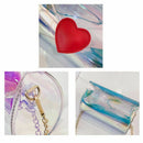 Women'S Chain Shoulder Strap Purse Bag Crossbody Handbag Transparent Clear
