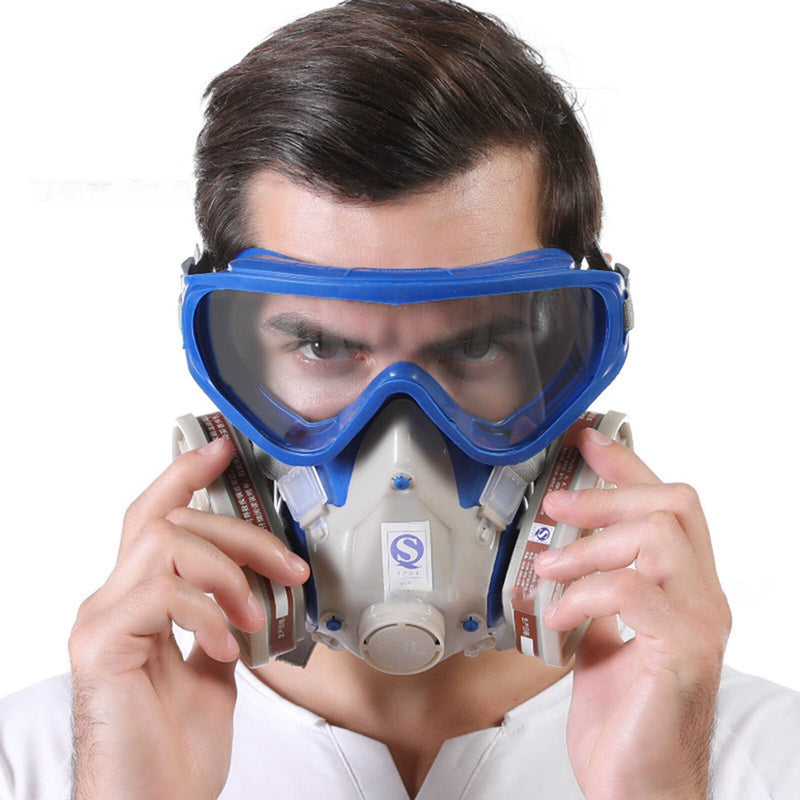 Spray One-Piece Painting Dust-Proof Anti-Splash Gas Face Cover with Glasses Effi