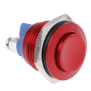 1PC 19mm waterproof red momentary metal push button reset switch high head