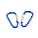 20pcs Blue Aluminum Carabiner Pink D Shape Clip Spring Snap Key Chain Hook