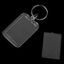 Lot of 10Pcs Keyring DIY Detachable White Rectangle Photo Frame Keyring 3.3 S7P7