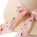 Summer Female Sunhat,Butterfly Bow,Panama Beach Female Hat,Broad-Brimmed Ha