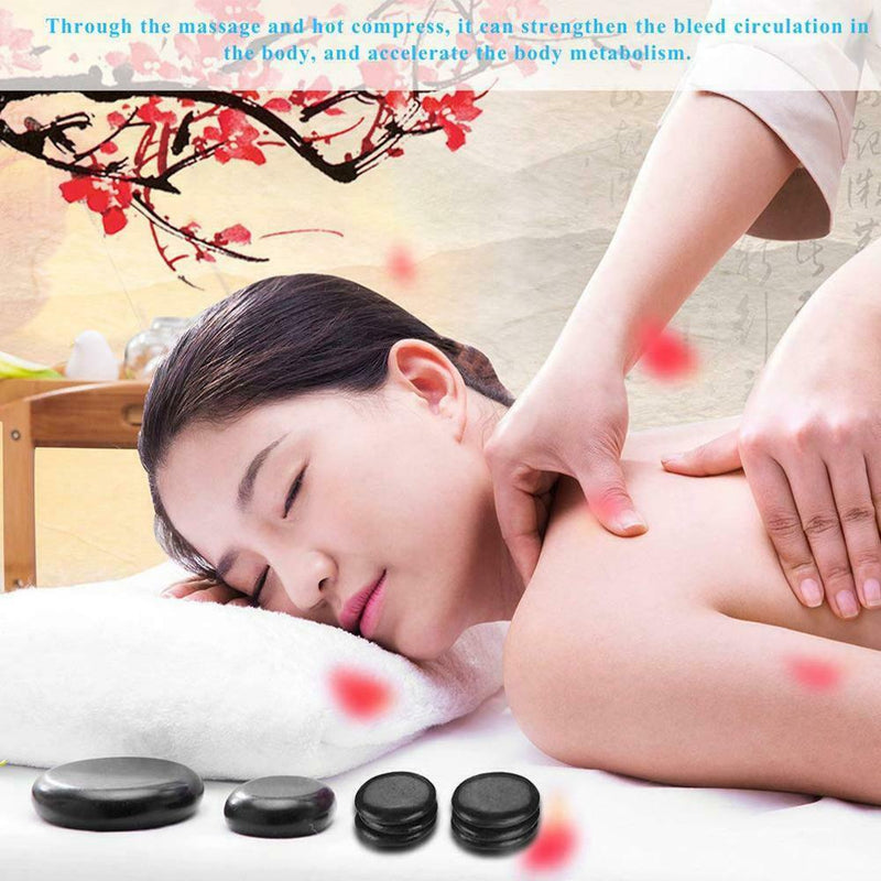 5pc Hot Stone Massage Basalt Stones Basalt Rock Therapy SPA Oiled Massager 3*4cm