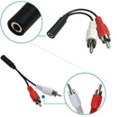 New 3.5mm Audio Jack Female To 2 x Phono RCA Male Stereo Cable Lead Connect T0Y7