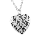 Puzzle Piece Jigsaw Heart Pendant Necklace Awareness Necklace Unisex Gift